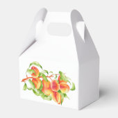'Peach Paradise' auf einem Gable Favor Box Geschenkschachtel (Rückseite)