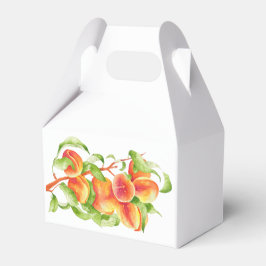 'Peach Paradise' auf einem Gable Favor Box Geschenkschachtel