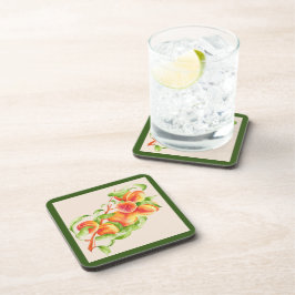 'Peach Paradise' auf einem Untersetzer-Set Getränkeuntersetzer