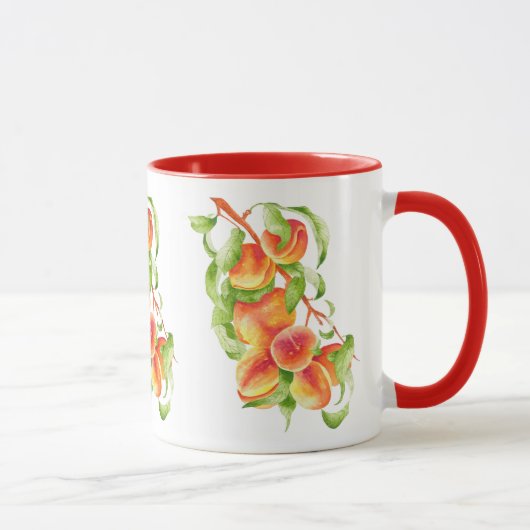 'Peach Paradise' auf einer Combo-Tasse (II) Tasse (Rechts)
