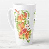 "Peach Paradise" auf einer großen Latte-Tasse Milchtasse (Linke Ecke)