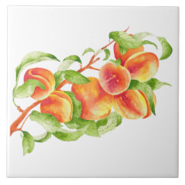 'Peach Paradise' auf einer Keramik Tile Fliese