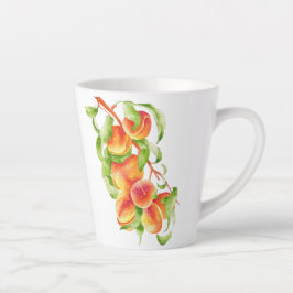 "Peach Paradise" auf einer kleinen Latte-Tasse Milchtasse