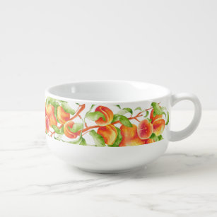 'Peach Paradise' auf einer Soup Mug Große Suppentasse