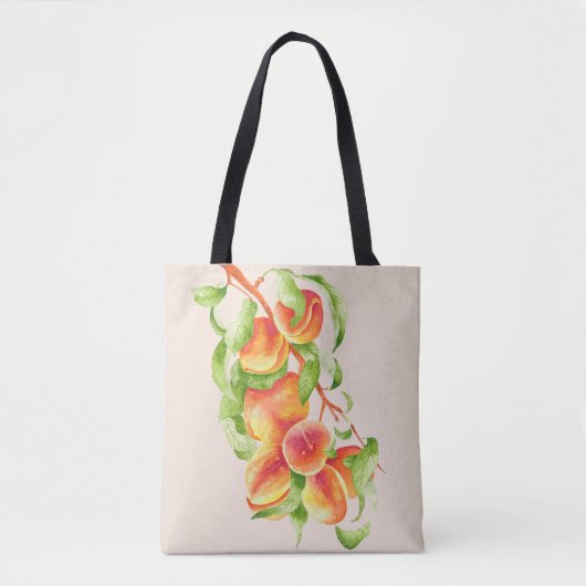 'Peach Paradise' auf einer Tote-Tasche Tasche (Vorderseite)