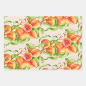 Peach Paradise on a Wrapping Paper Set Geschenkpapier Set (Vorderseite 3)