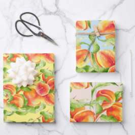 Peach Paradise on a Wrapping Paper Set Geschenkpapier Set
