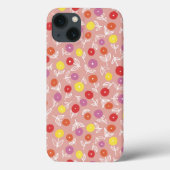 Peach Pastel Floral Ditsy iPhone Case (Rückseite)