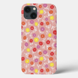 Peach Pastel Floral Ditsy iPhone Case