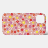 Peach Pastel Floral Ditsy iPhone Case (Rückseite (Horizontal))