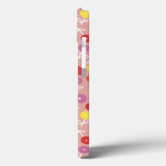 Peach Pastel Floral Ditsy iPhone Case (Rückseite / Links)