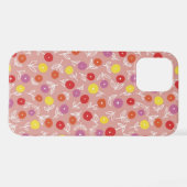 Peach Pastel Floral Ditsy iPhone Case Hülle (Rückseite (Horizontal))