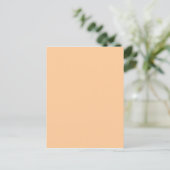 Peach Pastel Orange Solid Color Postkarte (Stehend Vorderseite)