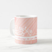 Peach Pastel Spirals Artwork Personalisiert Kaffeetasse (Vorderseite Links)