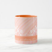 Peach Pastel Spirals Retorale Kunst Tasse (Zentrum)