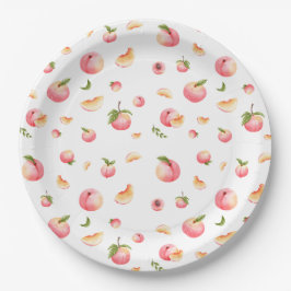 Peach Pattern Birthday Pappteller