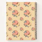 Peach Pattern Composition Notebook Notizblock (Rückseite)