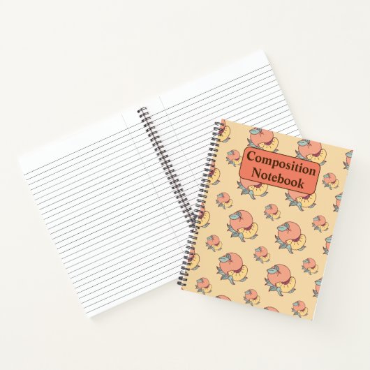 Peach Pattern Composition Notebook Notizblock (Innenseite)