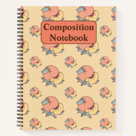 Peach Pattern Composition Notebook Notizblock