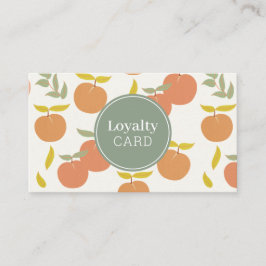 Peach Pattern Cream Loyalty Card Visitenkarte