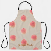 Peach Pattern Kitchen Apron – Peach State Style Schürze (Vorderseite)