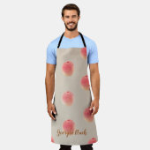 Peach Pattern Kitchen Apron – Peach State Style Schürze (Getragen)