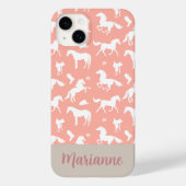 Peach Pattern Rider Individuelle Name Case-Mate iPhone Hülle (Rückseite)