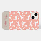 Peach Pattern Rider Individuelle Name Case-Mate iPhone Hülle (Rückseite (Horizontal))