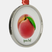 Peach Peach Customize auf beiden Seiten Handbemalt Ornament Aus Metall (Rechts)