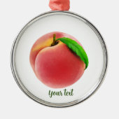 Peach Peach Customize auf beiden Seiten Handbemalt Ornament Aus Metall (Vorne)