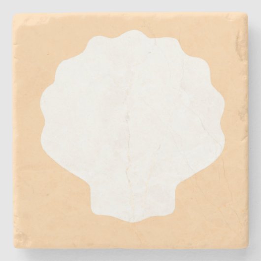 Peach Pearl Steinuntersetzer (Vorderseite)