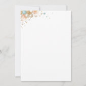 Peach Pearls and Prosecco Brautparty Einladung (Rückseite)