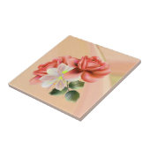 Peach Peonies Fliese (Seite)