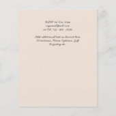 Peach Peonies Sage Floral Budget Hochzeit (Rückseite)