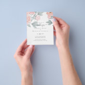 Peach Peonies Sage Floral Budget Hochzeit Flyer (Gruppe)