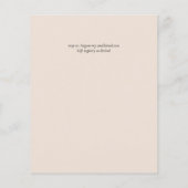 Peach Peonies Sage Floral Budget Hochzeit Flyer (Hinten)