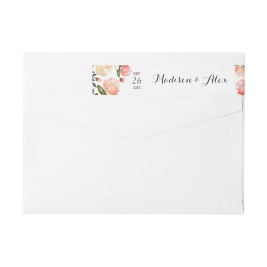 Peach Peonies Wedding (Rückseite)