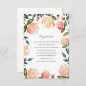 Peach Peonies Wedding Insert (Vorne/Hinten)