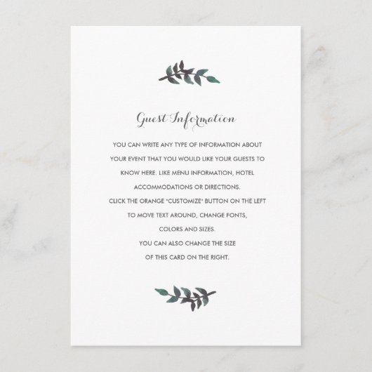 Peach Peonies Wedding Insert (Vorderseite)