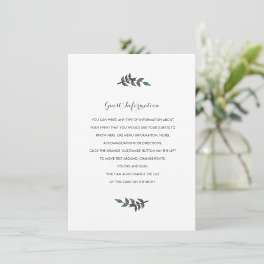 Peach Peonies Wedding Insert (Stehend Vorderseite)