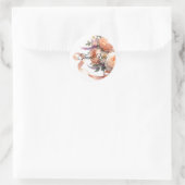 Peach Peonings und Rose Vielen Dank Sticker (Tasche)