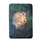 Peach Peony, Blumenfotografie Badematte (Vorderseite Vertikal)