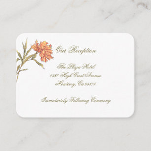 Peach Peony Floral Empfang Beilagen Karten
