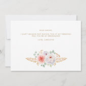 Peach Peony Gold Blätter werden Sie meine Bridesma (Rückseite)