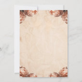 Peach Peony Mason Jar Rustikales Brautparty Einladung (Rückseite)