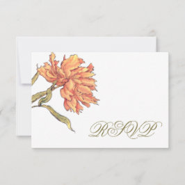 Peach Peony UAWG Response Card RSVP Karte