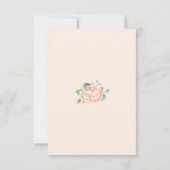 Peach Peony Watercolor Hochzeitskarten RSVP Karte (Rückseite)