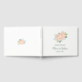 Peach Peony Wedding Gästebuch (Voll)