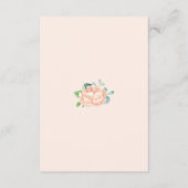 Peach Peony Wedding Information Cards Begleitkarte (Rückseite)