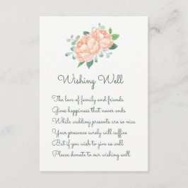 Peach Peony Wedishing Well Cards Begleitkarte